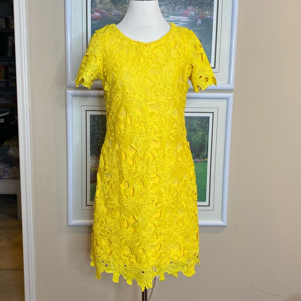 Calvin Klein Canary Yellow Dress 8